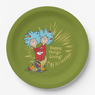Assiettes En Carton Thing One Thing Two Joyeux Things-Giving!
