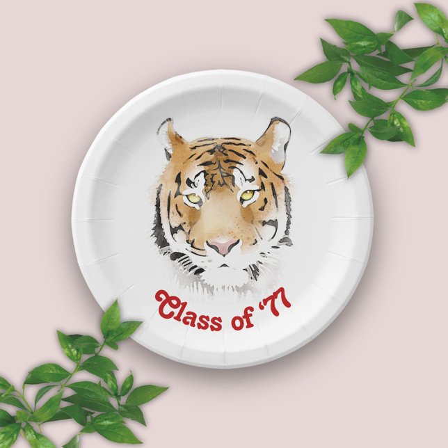 Assiettes En Carton Tiger Tiger Classe aquarelle Réunion (Créateur téléchargé)