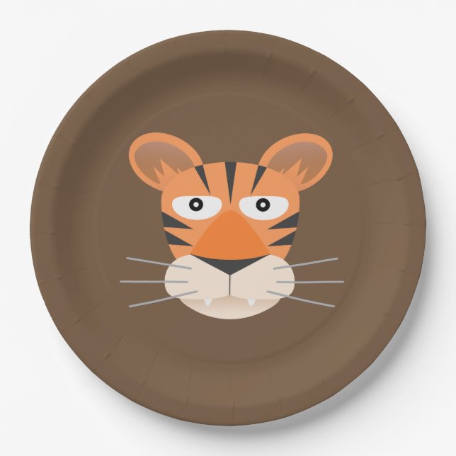 Assiettes En Carton Tigre (Devant)