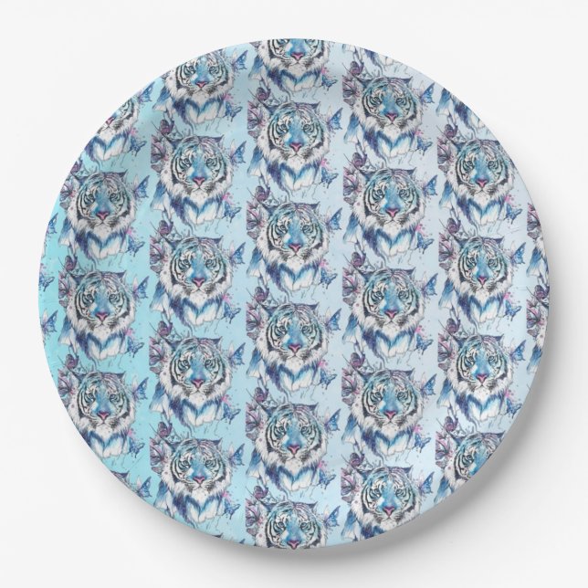Assiettes En Carton Tigre (Devant)
