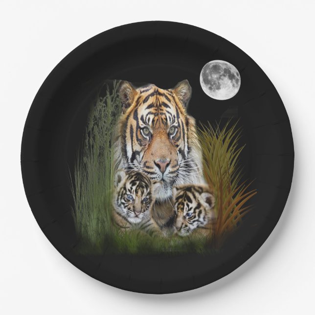 Assiettes En Carton Tigre (Devant)