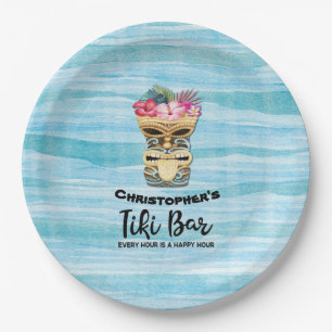 Assiettes En Carton  Tiki Bar Monogramme Party Napkins