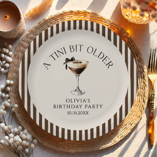 Assiettes En Carton Tini Bit Older Espresso Martini Fête d'anniversair