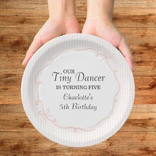 Assiettes En Carton Tiny Dancer Ballerine Rose Anniversaire Filles