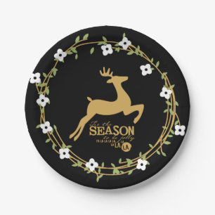 Assiettes En Carton Tis Season Holiday Papier Plaque