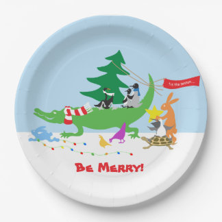 Assiettes En Carton Tis the Season Merry Paper Plates