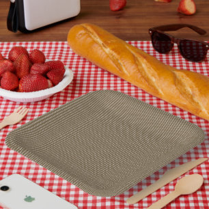 Assiettes En Carton Tissu Brown avec un motif vertical extensible de