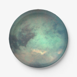 Assiettes En Carton Titan de la lune de Saturne