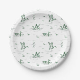 Assiettes En Carton Toile Canard Colvert Genre Neutre