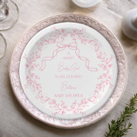 Toile de Jouy Chinoiserie Papillons Baby Shower 
