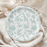 Assiettes En Carton Toile de Jouy Safari animaux Baby shower vert<br><div class="desc">Toile de Jouy Safari animaux Baby shower vert Plaques en papier  Objets correspondants disponibles.</div>
