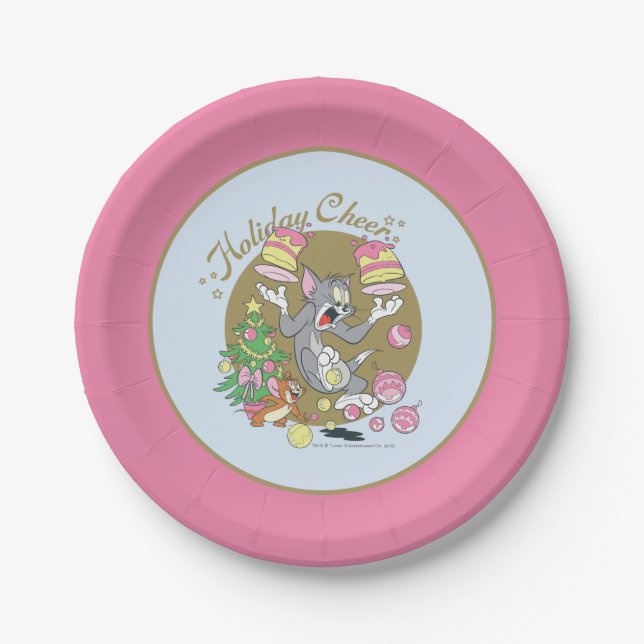 Assiettes En Carton Tom et Jerry Holiday Cheer (Devant)
