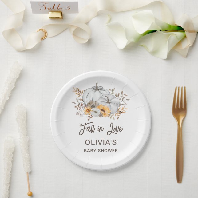 Assiettes En Carton Tomber amoureux (Mariage)