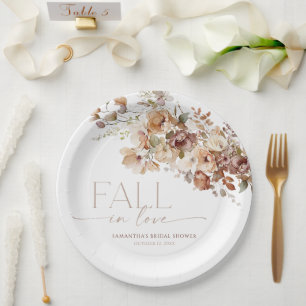 Assiettes En Carton Tomber amoureux de la douche nuptiale florale rust