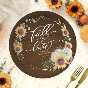Assiettes En Carton Tomber amoureux de la verdure Tournesols Baby Show