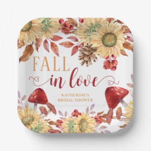 Assiettes En Carton Tombez Amoureux Mariage Champêtre Floral Automne