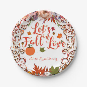 Assiettes En Carton Tombons dans la FÊTE DE LA MARIÉE florale