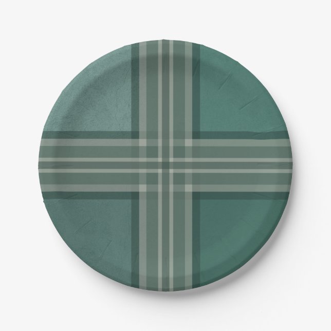 Assiettes En Carton Tons verts (Devant)