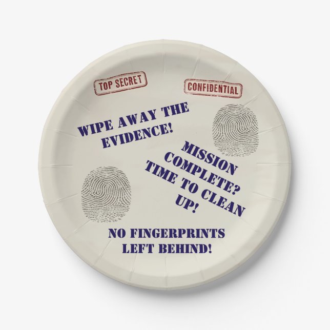 Assiettes En Carton Top Secret Spy Mission Kids Party (Devant)