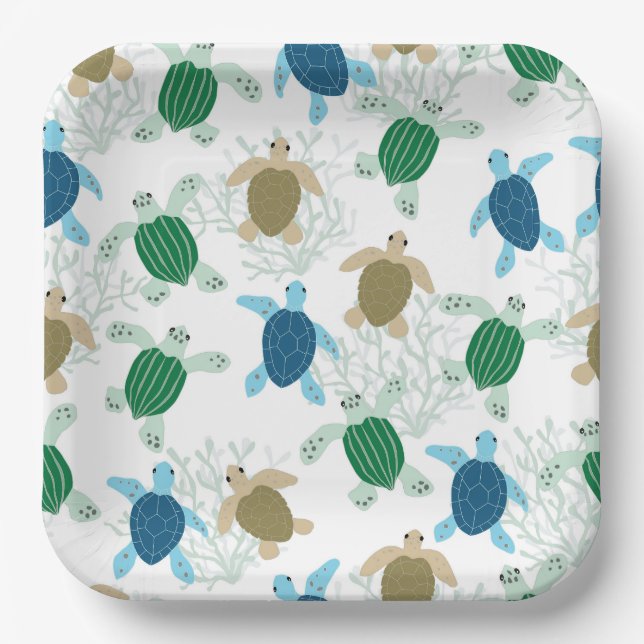 Assiettes En Carton Tortue  (Recto)