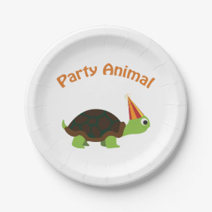 Assiettes En Carton Tortue de fêtard