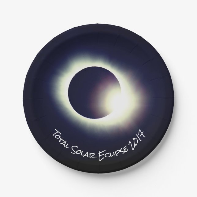 Assiettes En Carton Total Solaire 2017 Eclipse (Devant)