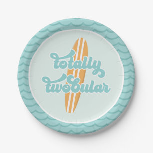 Assiettes En Carton Totally Twobular Surf Beach 2e Anniversaire
