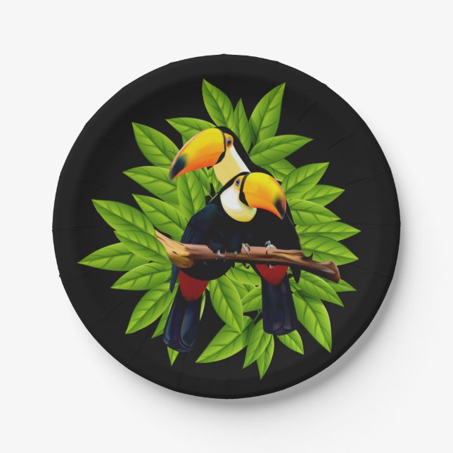 Assiettes En Carton Toucan Duo (Devant)