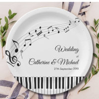 Touches de Piano Notes de Musique Mariage Noir & B