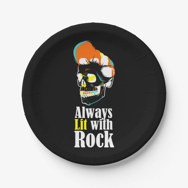 Assiettes En Carton Toujours éclairée par la roche (Devant)