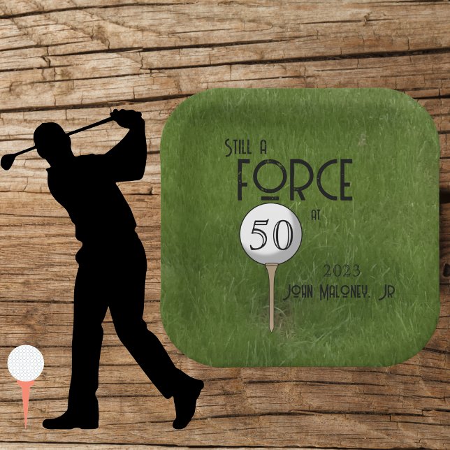 Assiettes En Carton Toujours une force à 50 Golf Green Custom (Créateur téléchargé)