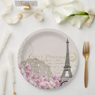 Assiettes En Carton Tour Eiffel Meilleure Destination de Mariage Paris