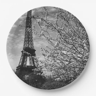 Assiettes En Carton Tour Eiffel vintage Paris