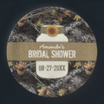 Assiettes En Carton Tournesol   Chasse Camo Plaques de fête pour Douch<br><div class="desc">Tournesol   Chasse Plaques de fête Camo pour Douches - Utilisez ces assiettes pour baby showers,  douches nuptiales,  fiançailles,  dîners de répétition et plus encore. Il présente un imprimé de camo de chasse partout avec burlap et un pot de maçon décoré de ficelle et d'un tournesol.</div>