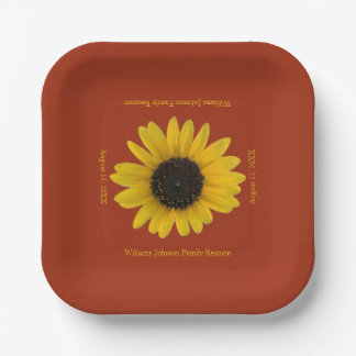 Assiettes En Carton Tournesol Personnalisé Red Event