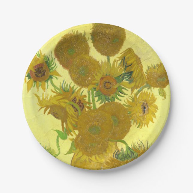 Assiettes En Carton Tournesols de Van Gogh | | 1888 (Devant)