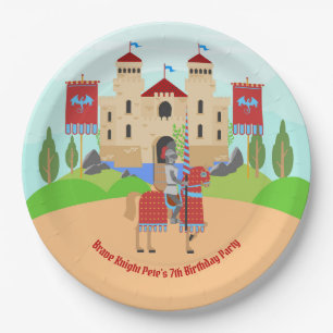 Assiettes En Carton Tournoi médiéval des chevaliers fête d'anniversair