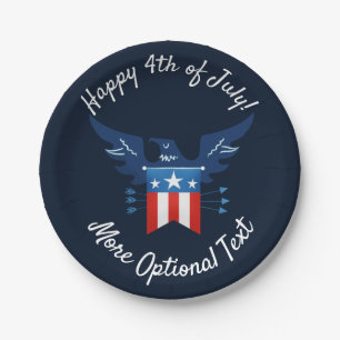 Assiettes En Carton Tout American Eagle & Flag Patriotic
