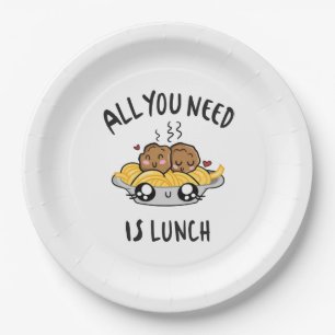 Assiettes En Carton Tout ce dont vous avez besoin est le déjeuner