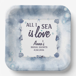 Assiettes En Carton tout ce que je vois est l'amour enterrement de vie
