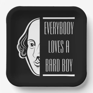 Assiettes En Carton Tout Le Monde Aime Un Garçon De Bard Shakespeare T