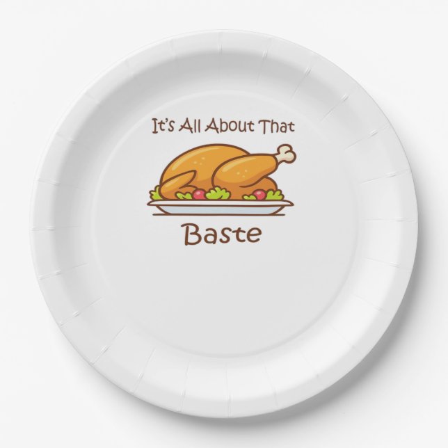 Assiettes En Carton Tout Sur Ce Baste (Thanksgiving) Tendance (Devant)