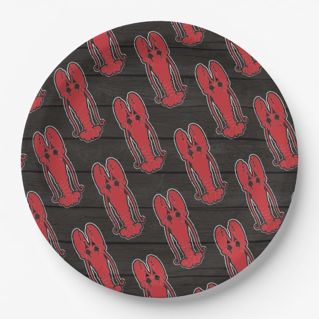 Assiettes En Carton Toute occasion Homard Cuire/Faire bouillir jardin  (Devant)
