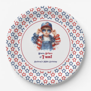 Assiettes En Carton Toutes les American Boy Stars and Stripes fête d'a