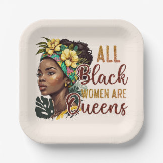 Assiettes En Carton Toutes les femmes noires sont des reines