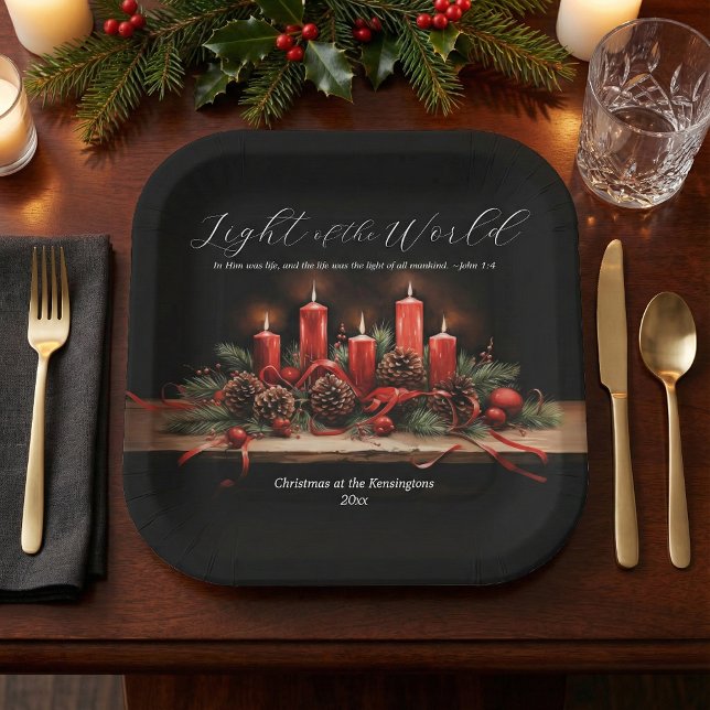 Assiettes En Carton Tradition Bible Verse Noël (Créateur téléchargé)