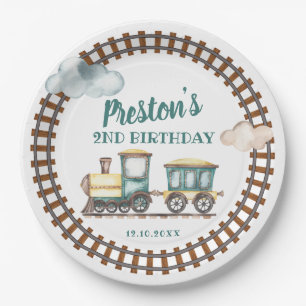Assiettes En Carton Train Boy Birthday Papier Plate Thème