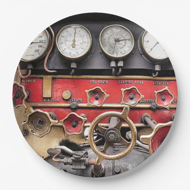 ASSIETTES EN CARTON TRAINS À VAPEUR (Devant)