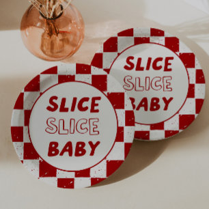 Assiettes En Carton Tranche Moderne Tranche Bébé Italien à Carreaux Ro