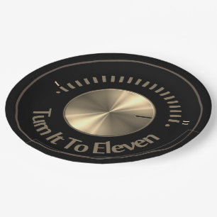 Assiettes En Carton Transformez-Le En Onze Noir Et Or